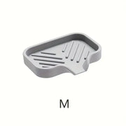 Essentialshouses Kitchen Faucet Splash Pad Silicone Sink Faucet Splash Guard Mat Sponge Drain Rack Countertop Soap Tray For Bath Kitchen Gadgets