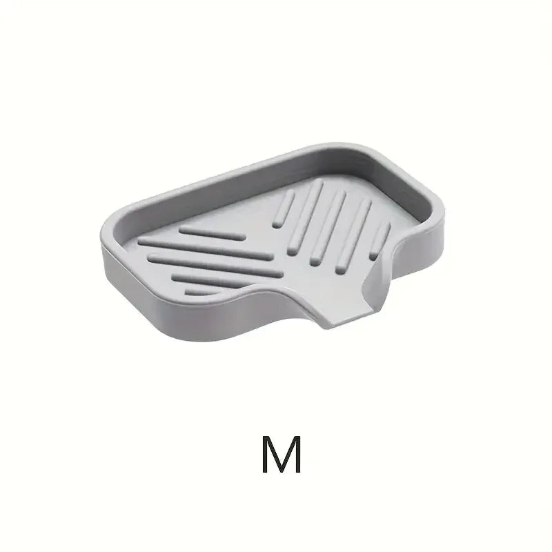 Essentialshouses Kitchen Faucet Splash Pad Silicone Sink Faucet Splash Guard Mat Sponge Drain Rack Countertop Soap Tray For Bath Kitchen Gadgets