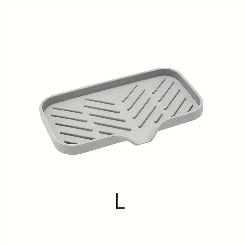 Essentialshouses Kitchen Faucet Splash Pad Silicone Sink Faucet Splash Guard Mat Sponge Drain Rack Countertop Soap Tray For Bath Kitchen Gadgets