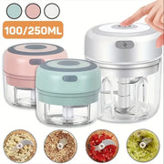 Essentialshouses kitchen Gadgets Multifunctional Electric Garlic Chopper 100/250mL Portable Vegetable Grinder Onion Mixer Mashing Machine for Kitchen