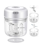 Essentialshouses kitchen Gadgets White Set / China Mainland Multifunctional Electric Garlic Chopper 100/250mL Portable Vegetable Grinder Onion Mixer Mashing Machine for Kitchen
