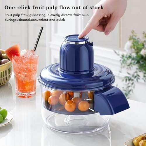 Essentialshouses Kitchen Tools & Gadgets YMD2 Ormos Electric Grape Peeling Machine - Automatic Garlic & Tomato Peeler, Rechargeable Fruit Skin Remover Tool For Small Fruits, Home Kitchen Gadget-Blue