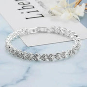 Essentialshouses KK5548-Silver / 18cm Luxury Roman Crystal Bracelet