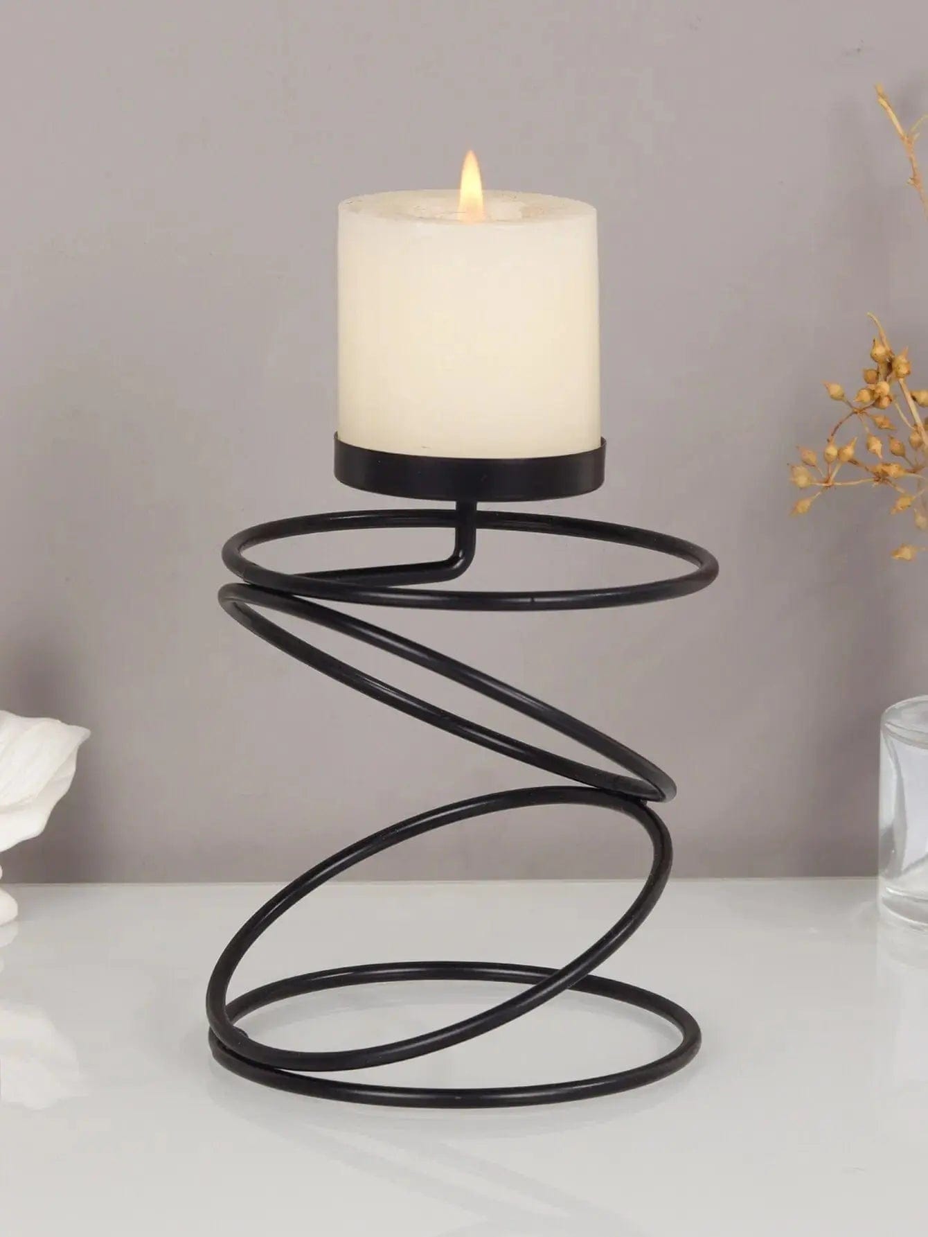 Essentialshouses L / 1pc / black 🕯️Luxury Gold Metal Candle Holder – Modern Decor