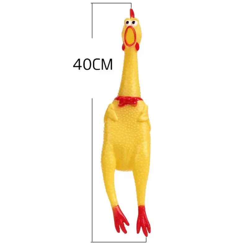 Essentialshouses Large 40cm Pets Chicken Squeeze Sound Funny Toy