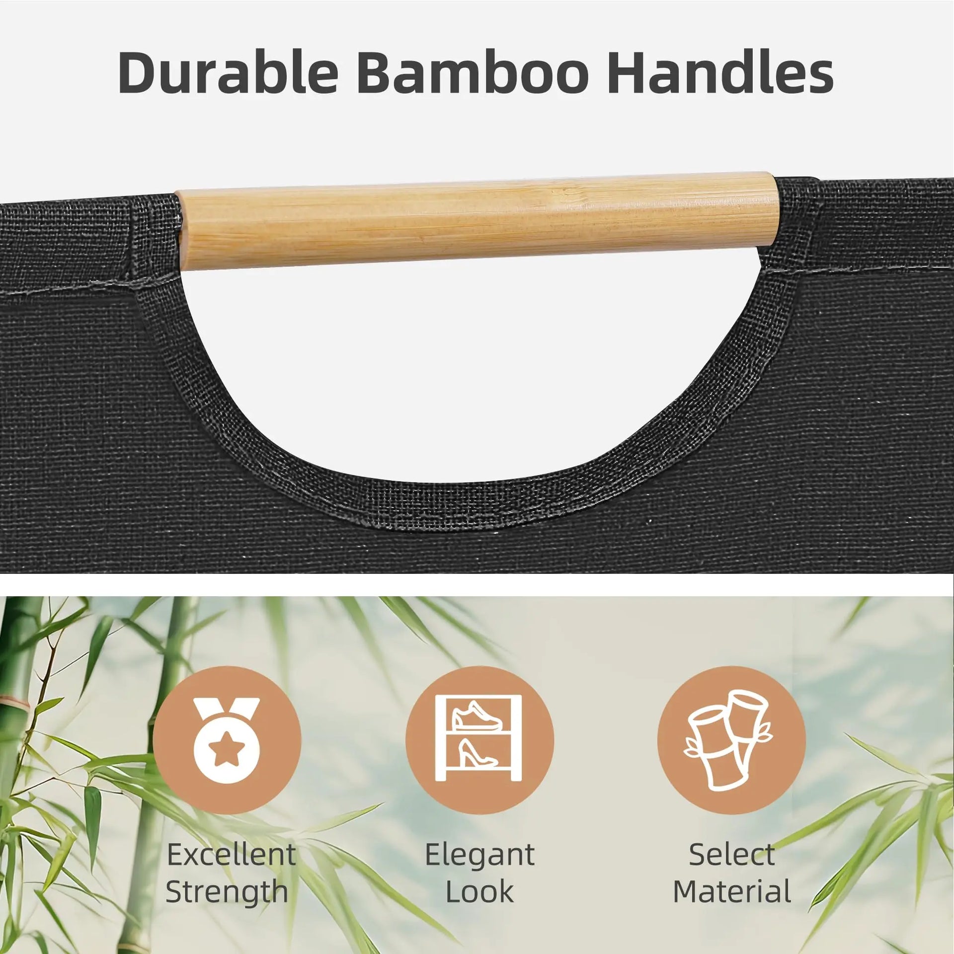 Essentialshouses Large Capacity Laundry Basket Portable Dirty Clothes Storage Basket With Handle Black Durable Linen Foldable Laundry Basket