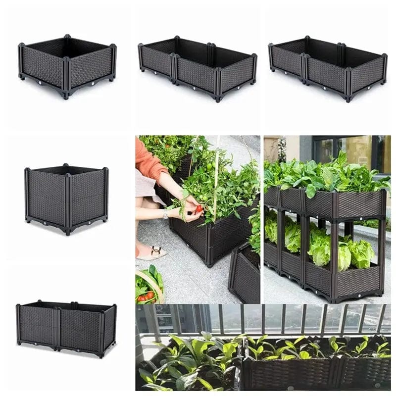 Essentialshouses Large Rectangular Vegetables Grow Pot