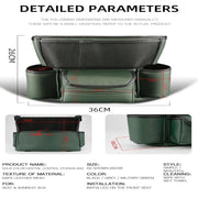 Essentialshouses Leather Car Seat Middle Hanger Storage Bag
