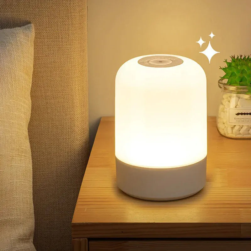 Essentialshouses Led Night Lights Bedside Dimmable Charging Desktop Night Lamps Bedroom Bedside Lighting Decoration Touch Led Reading Table Lamp