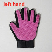 Essentialshouses Left Purple Cat Hair Deshedding Brush Gloves