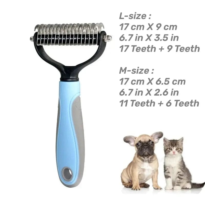 Essentialshouses light blue SIZE M Pets Two-Sided Knots Remove Comb