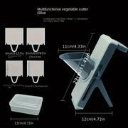 Essentialshouses Light Grey Mandoline Food Slicer, Vegetable Slicer for Kitchen, Mandoline Potato Slicer，Kitchen Food Slicer, 4in1 & Thickness Adjuster Mult