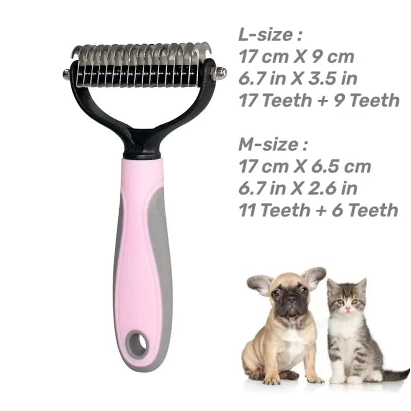 Essentialshouses light pink SIZE L Pets Two-Sided Knots Remove Comb