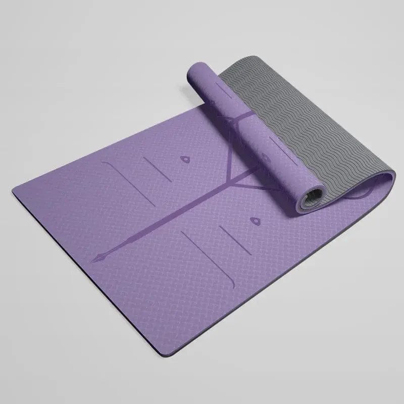 Essentialshouses lilac / beginner183x60x0.8cm Non-slip Position Line Version Yoga Mat