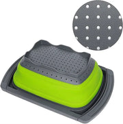 Essentialshouses LMETJMA Collapsible Colander with Extendable Handles Colander Strainer Over The Sink Vegetable Fruit Colanders Strainers JT40
