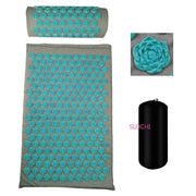 Essentialshouses Lotus blue set Acupuncture Massage Yoga Mat