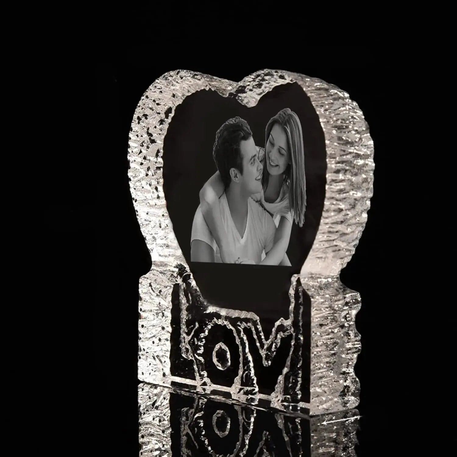 Love Crystal Picture Text Night Light - Essentialshouses