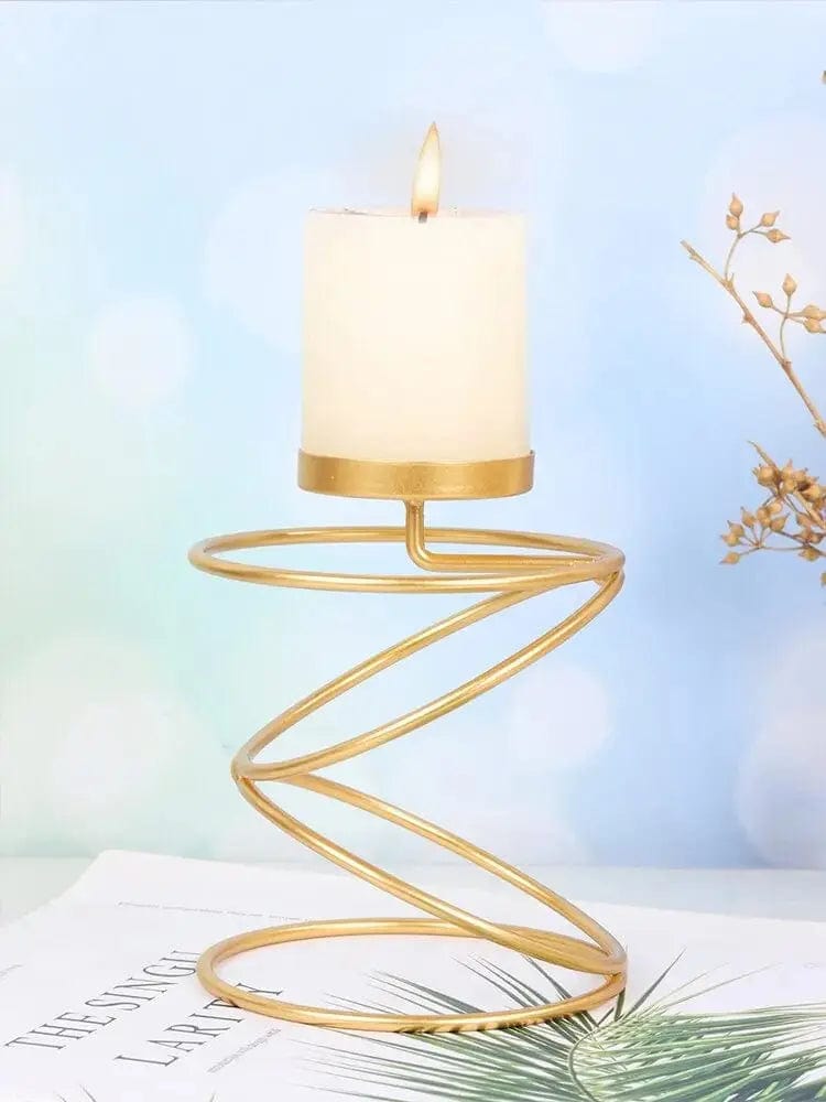 Essentialshouses 🕯️Luxury Gold Metal Candle Holder – Modern Decor