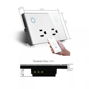 Essentialshouses Melery Tuya Zigbee Smart Wall Socket US Electrical Monitoring Plug Glass Panel Outlet Timer App Remote by Google Home Alexa