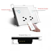 Essentialshouses Melery Tuya Zigbee Smart Wall Socket US Electrical Monitoring Plug Glass Panel Outlet Timer App Remote by Google Home Alexa