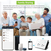 Essentialshouses Melery Tuya Zigbee Smart Wall Socket US Electrical Monitoring Plug Glass Panel Outlet Timer App Remote by Google Home Alexa