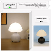 Essentialshouses Modern minimalist mushroom table lamp with three color switching and infinite dimming for home decoration atmosphere table lamp