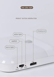 Essentialshouses Motion Sensor Light USB Night Light LED Lamp With Switch Rechargeable Inductor Lights For Kitchen Stairs Hallway Closet Bedroom