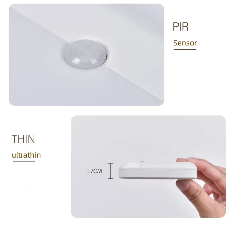 Essentialshouses Motion Sensor Light USB Night Light LED Lamp With Switch Rechargeable Inductor Lights For Kitchen Stairs Hallway Closet Bedroom