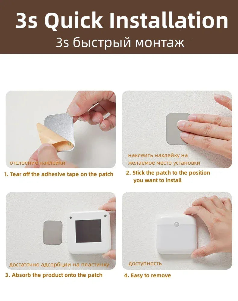Essentialshouses Motion Sensor Light USB Night Light LED Lamp With Switch Rechargeable Inductor Lights For Kitchen Stairs Hallway Closet Bedroom