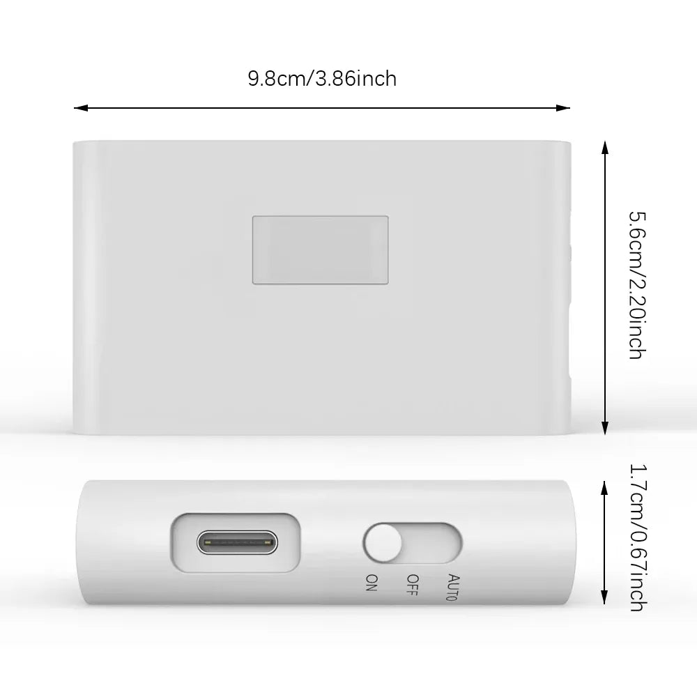 Essentialshouses Motion Sensor Smart Led Night Light, Square Lens Eye Protection Bedside Lamp,for Wardrobe,Living Room,Bedroom,Staircase,Camping
