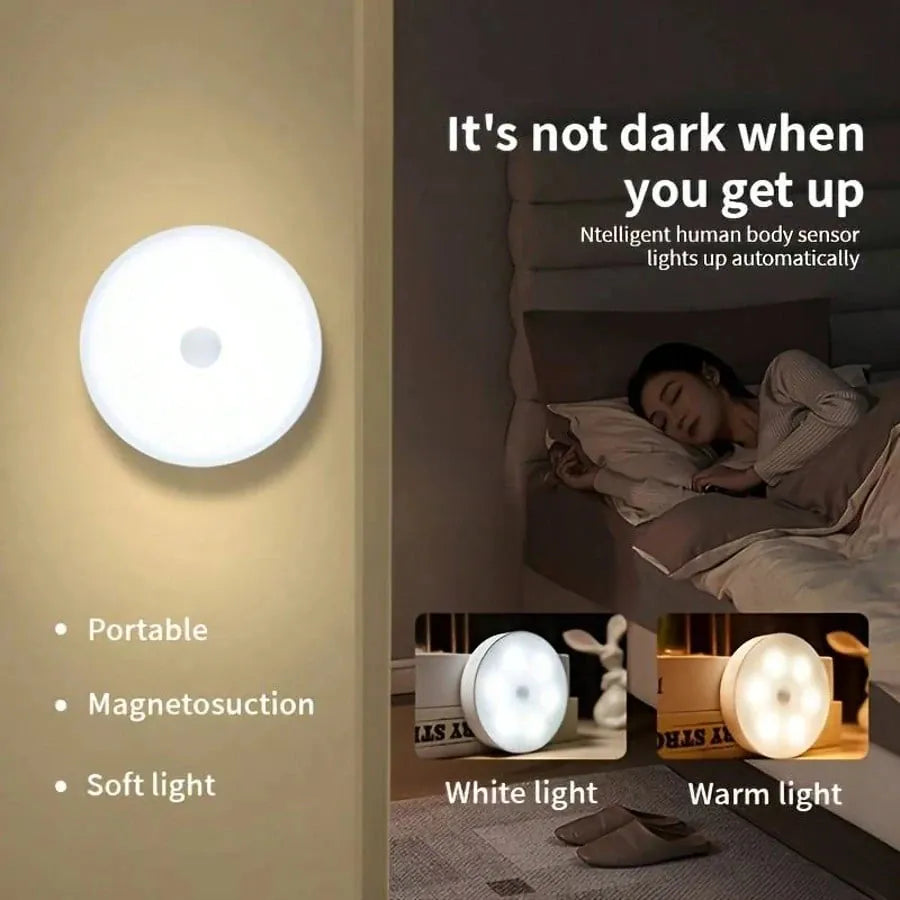 Essentialshouses Motion Sensor Step Light, USB Rechargeable Wireless LED Floor Lamp for Indoor Stairs Hallway Wardrobe Auto On/Off Night Lighting