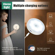 Essentialshouses Motion Sensor Step Light, USB Rechargeable Wireless LED Floor Lamp for Indoor Stairs Hallway Wardrobe Auto On/Off Night Lighting