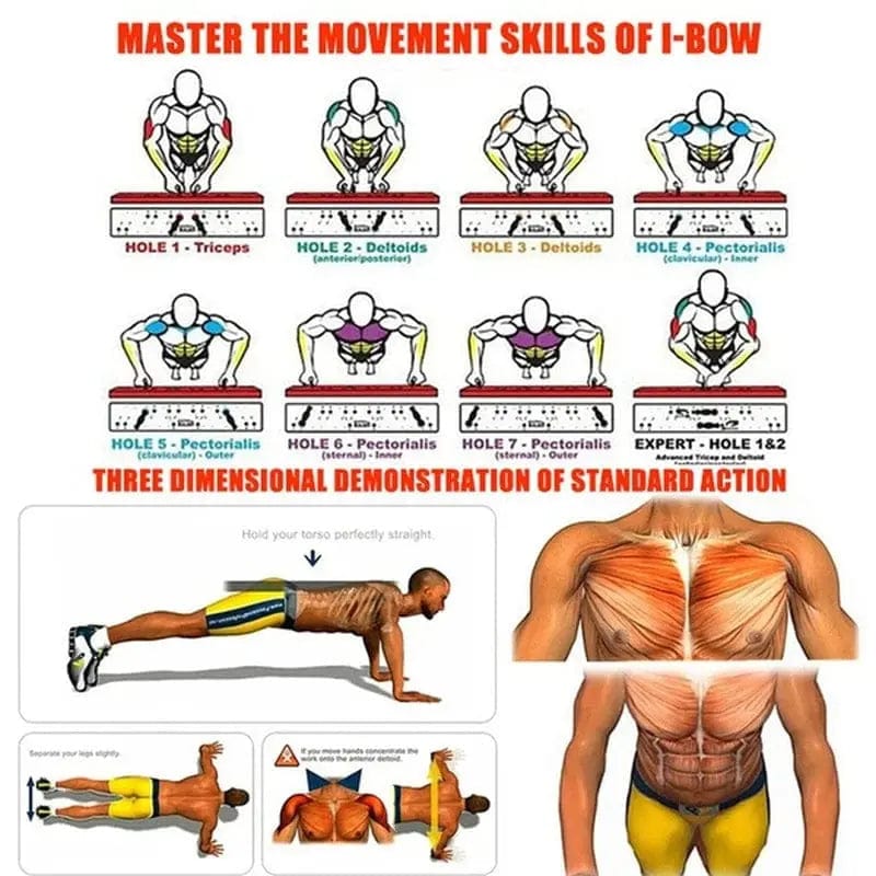 Essentialshouses Multifunctional Folding Push-up Board