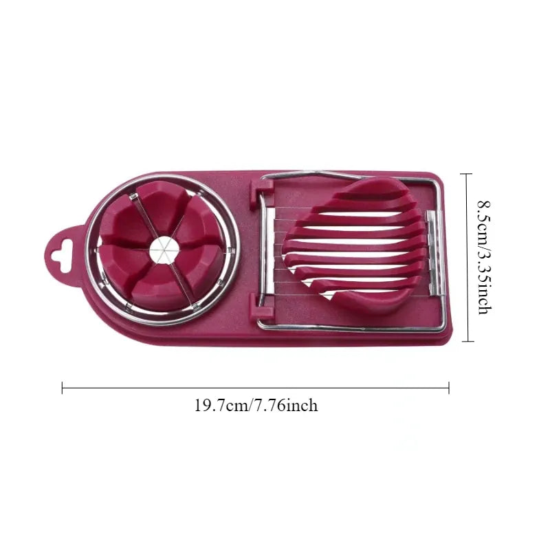 Essentialshouses Multifunctional PP Base egg cutter 2-in-1 stainless steel wire pull egg cutter for hanging high-quality kitchen accessory tools