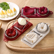 Essentialshouses Multifunctional PP Base egg cutter 2-in-1 stainless steel wire pull egg cutter for hanging high-quality kitchen accessory tools