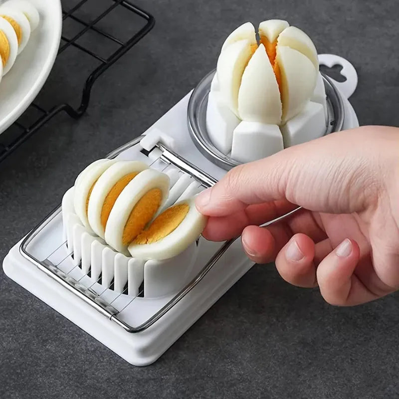 Essentialshouses Multifunctional PP Base egg cutter 2-in-1 stainless steel wire pull egg cutter for hanging high-quality kitchen accessory tools