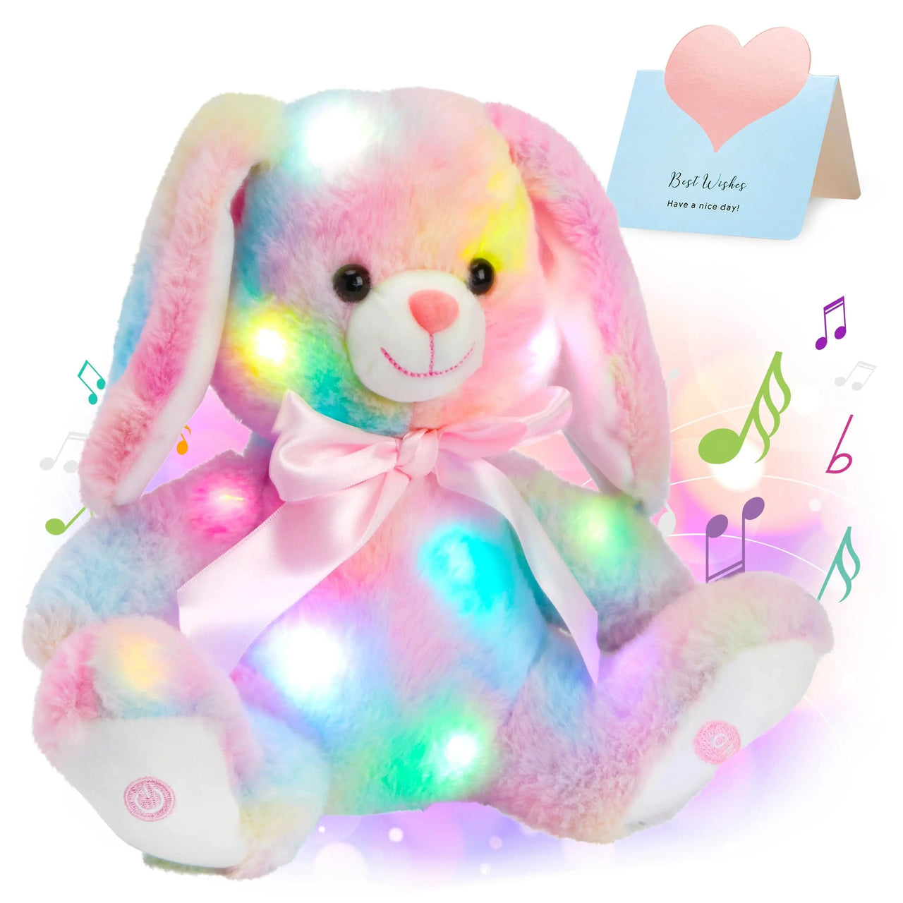 Girls Luminous Cotton Bunny Plush Toy - Essentialshouses