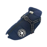 Essentialshouses Navy Blue / 2XL Dog Waterproof Warm Harness Jacket