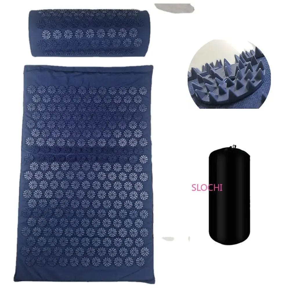 Essentialshouses Navy blue Acupuncture Massage Yoga Mat