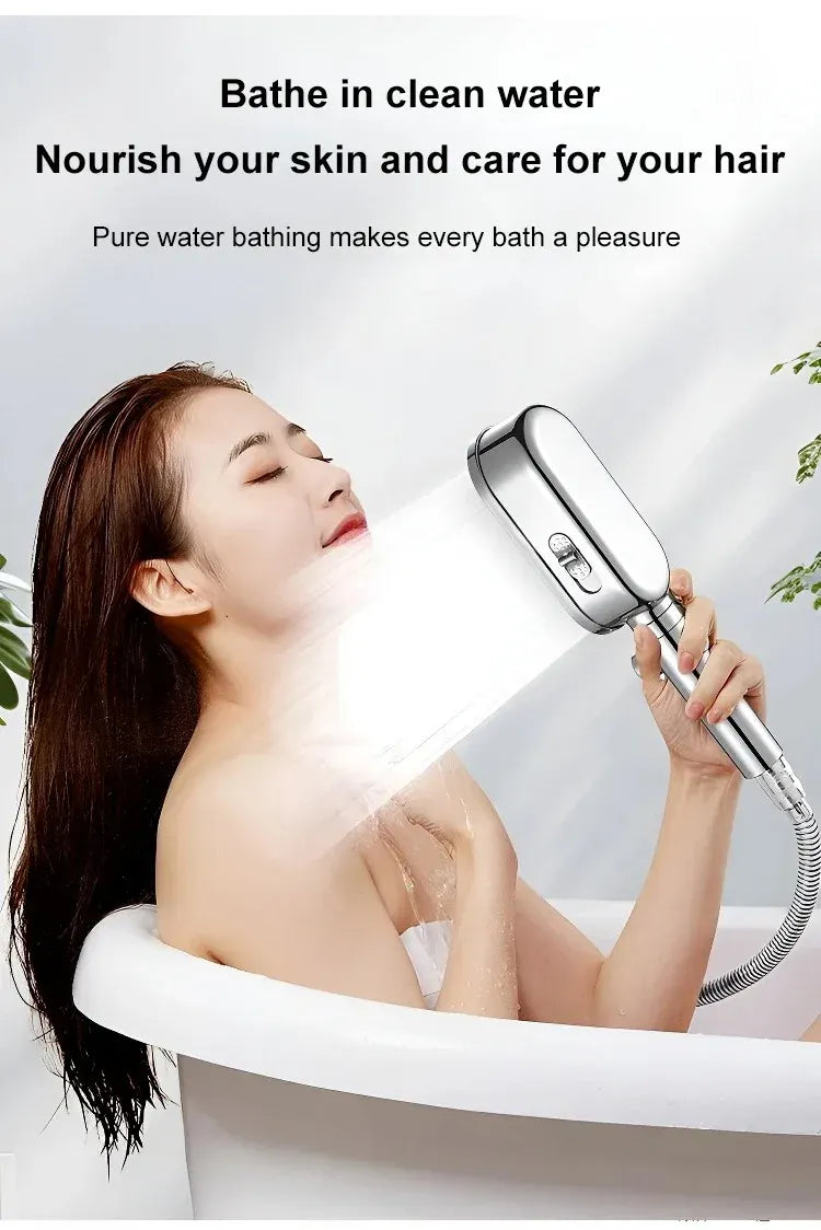 Essentialshouses New 3 Modes Shower Head High Pressure Spa Water Saving Hand-Held Water Purifier Filter Hose Bathroom Faucet Mixer Accessories