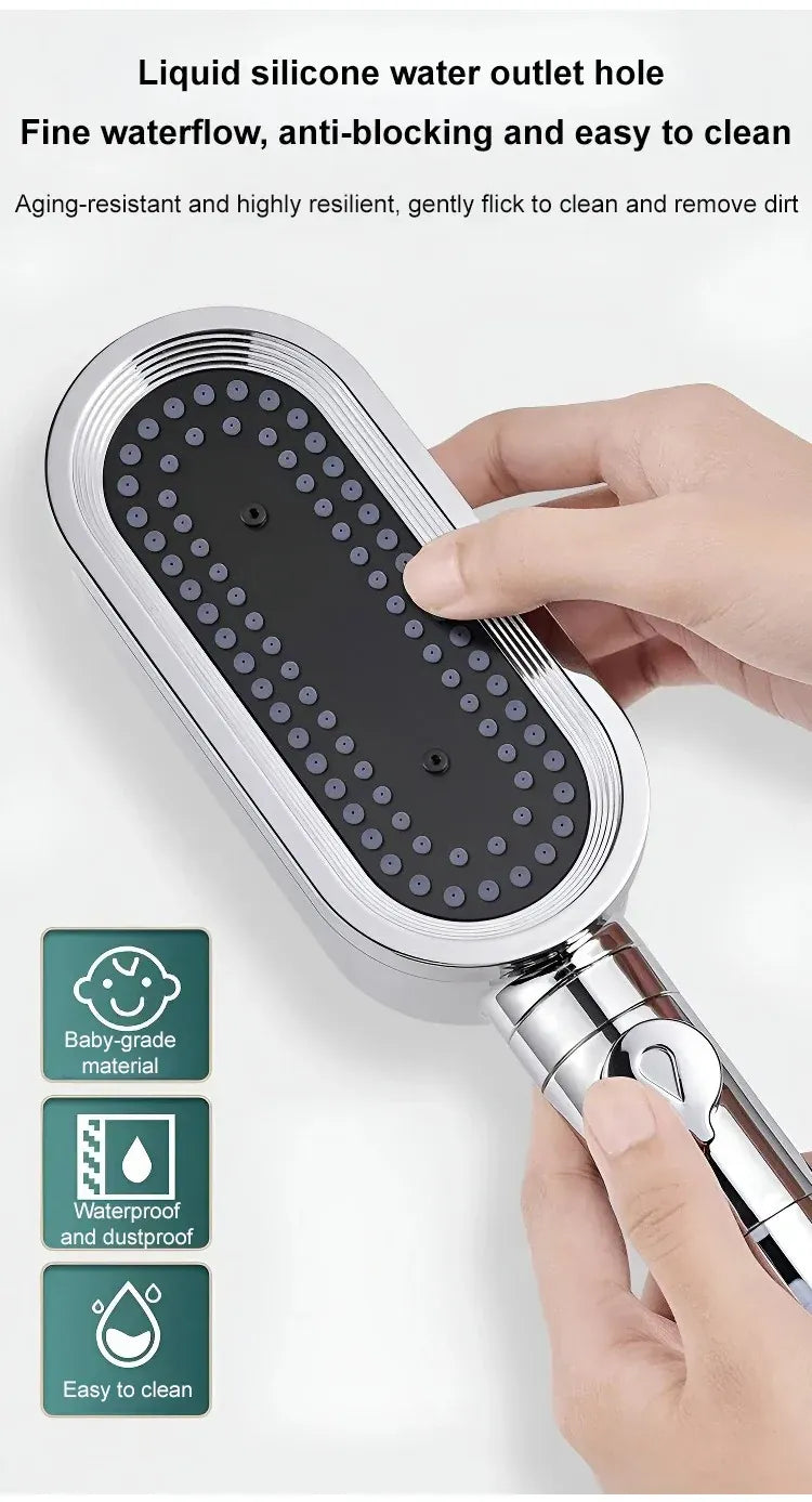 Essentialshouses New 3 Modes Shower Head High Pressure Spa Water Saving Hand-Held Water Purifier Filter Hose Bathroom Faucet Mixer Accessories