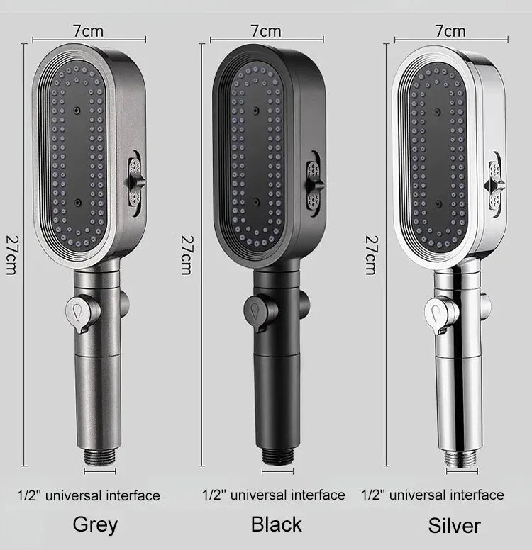 Essentialshouses New 3 Modes Shower Head High Pressure Spa Water Saving Hand-Held Water Purifier Filter Hose Bathroom Faucet Mixer Accessories