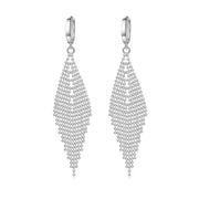 Essentialshouses New 925 Sterling Silver Long Earrings