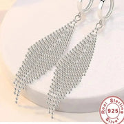 Essentialshouses New 925 Sterling Silver Long Earrings