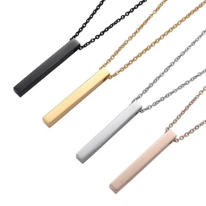 Essentialshouses New Black Color Pillar Necklace