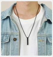 Essentialshouses New Black Color Pillar Necklace