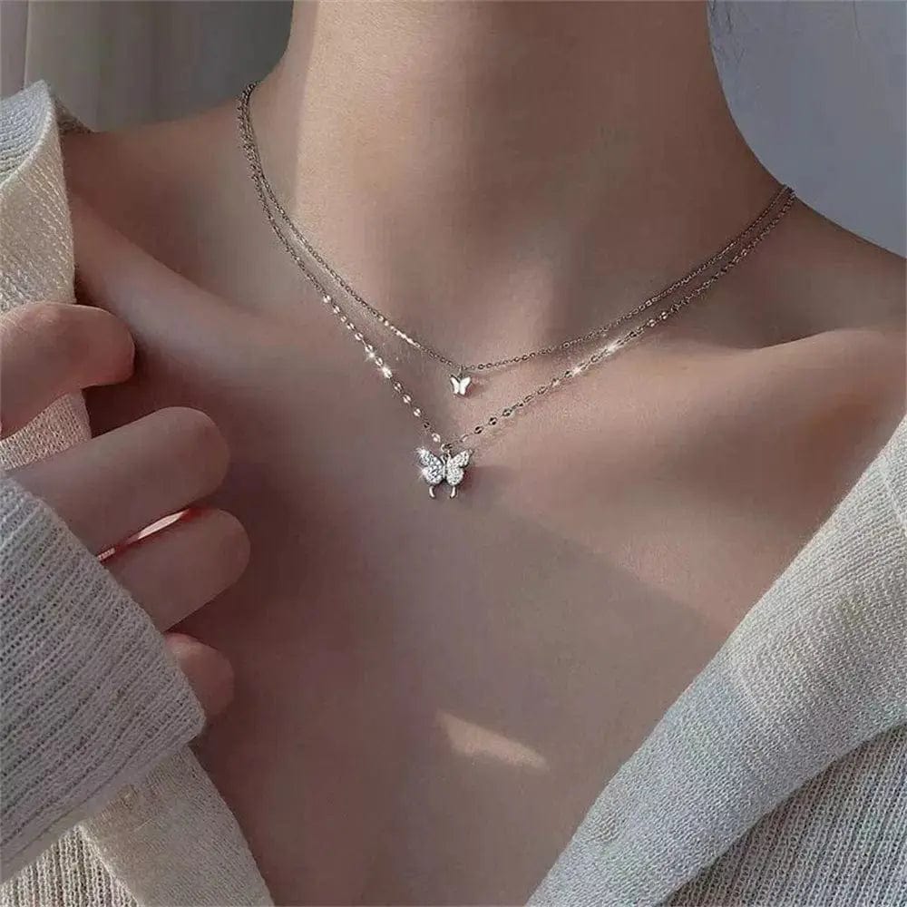Essentialshouses New Shiny Butterfly Necklace