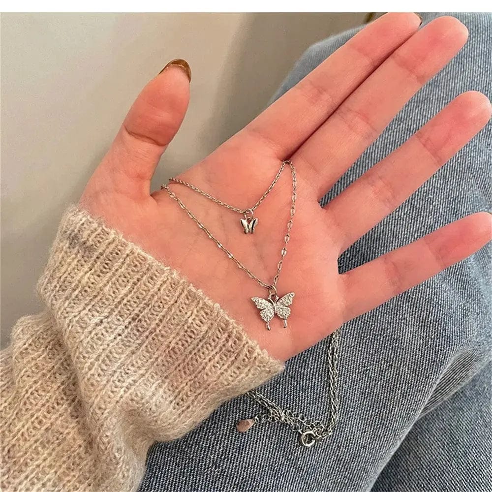 Essentialshouses New Shiny Butterfly Necklace