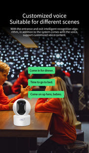 Essentialshouses Neye 8MP 4K PTZ WiFi Security Camera Home Indoor 10X Digital Zoom Camera AI Automatic Tracking CCTV Baby Monitor