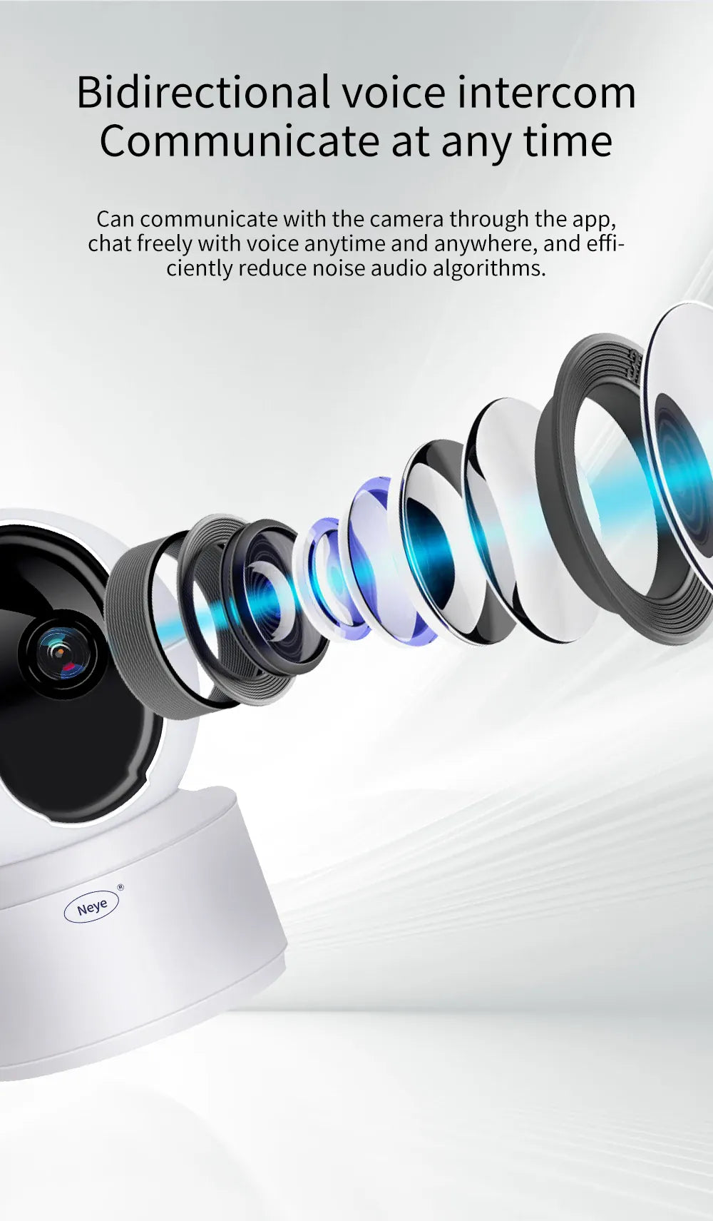 Essentialshouses Neye 8MP 4K PTZ WiFi Security Camera Home Indoor 10X Digital Zoom Camera AI Automatic Tracking CCTV Baby Monitor